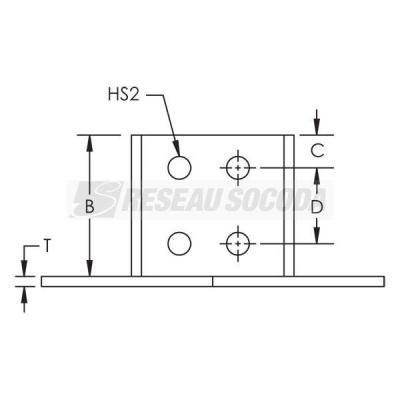  Embase  45� pour profil strut 
