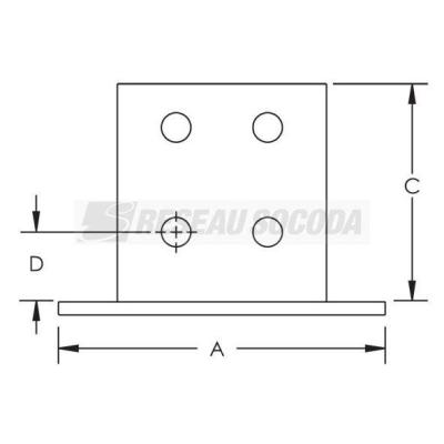  Embase pour profil strut AA/E, 