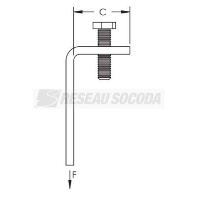  Crapaud pour profil 41x41, GAC 