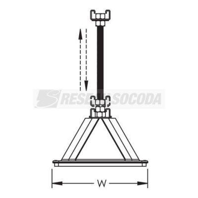  Support hauteur ajustable, 254 