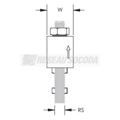  Attache � vis Rodlock M8, rebo 