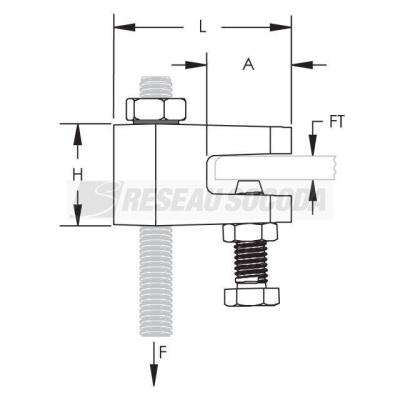 Attache � vis Rodlock M10, reb 