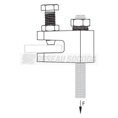  Attache � vis Rodlock M10, reb 