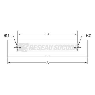  Equerre de fixation, L=305mm,t 