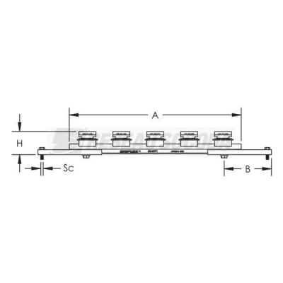  Support de barre � plat ajusta 