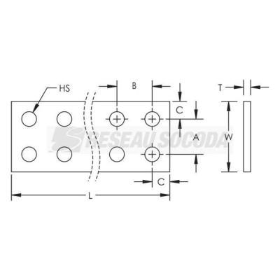  Barre cuivre double perfo DPCB 