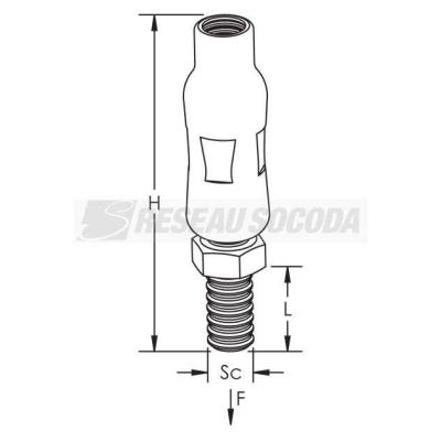  Rotule orientable M8x15 