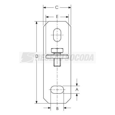  Support mural vertical, rail E 