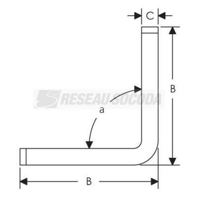  Equerre angle droit rail E2-E4 