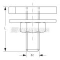  Ecrou rail E0-E1 pr�mont� M8x4 