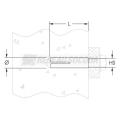  Cheville � frapper, EZ, M10X40 