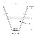  Attache profil� trap�zoidal, � 