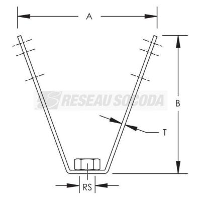 Fixation V plafonds trap�z, ti 