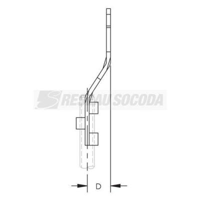  Support de tige filet� d�cal�e 