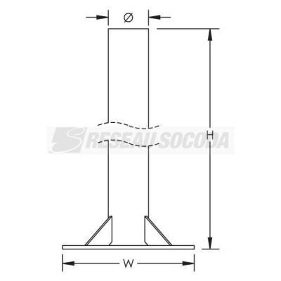  M�t aluminium 4m avec base 