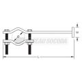  Support de m�t, socle, acier g 