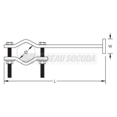  Support de m�t, socle, acier g 