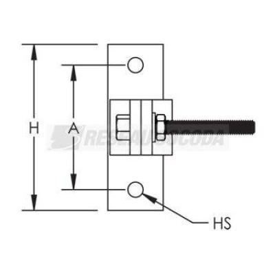  Support de m�t, socle, acier g 