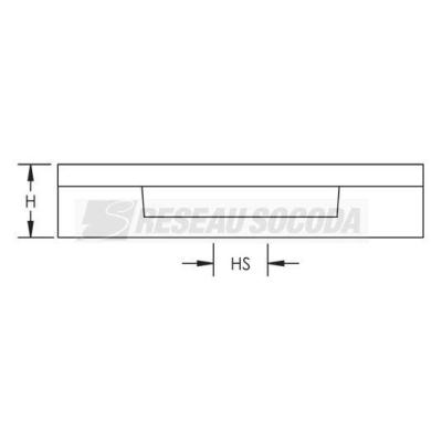  Attache CC, ruban plat, 25 x 3 