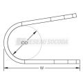  Attache de c�ble 1 trou Alumin 