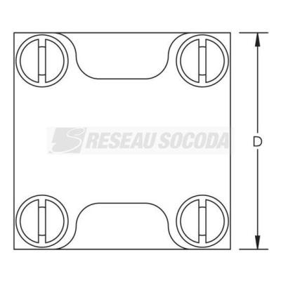  Attache carr�e, ruban plat 