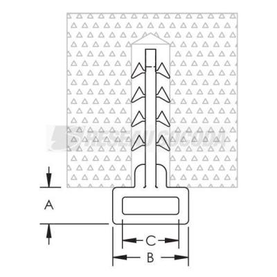  Embase pour serre-c�ble avec c 