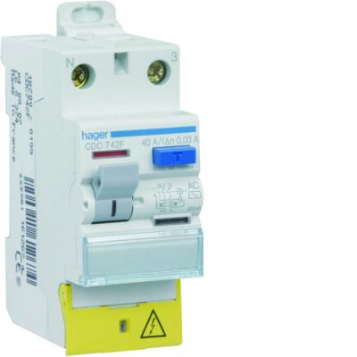  Inter, diff, 2P 40A 30mA AC bo 