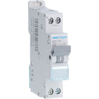  Disjoncteur 1P+N 3kA C-10A 1M 