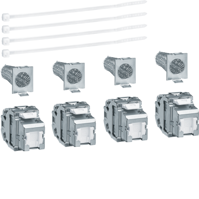  Jeu de 4 RJ45 cat,6 STP pour g 