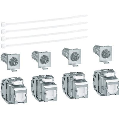  Jeu de 4 RJ45 cat,6a STP pour 
