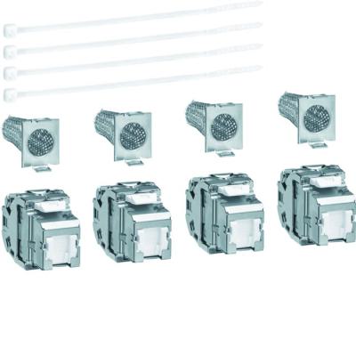  Jeu de 4 RJ45 cat,6a STP pour 