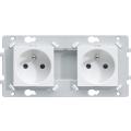  Prise double 2P+T SansVis Pure 