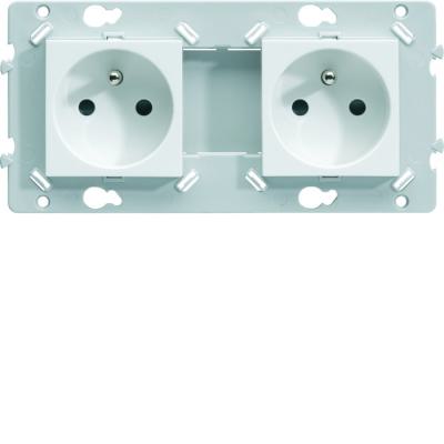  Prise double 2P+T SansVis Pure 