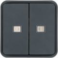  2 touches KNX � voyants cubyko 