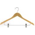  Lot  50 Cintres bois + pinces 