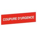  ETIQUETTE COUPURE D'URGENCE 