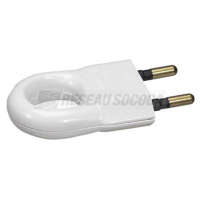  FICHE 2P 6A ANNEAU PLAST BLANC 