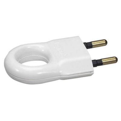  FICHE 2P 6A ANNEAU PLAST BLANC 