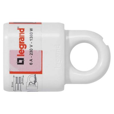  PROL 2P 6A ANNEAU PLAST BLANC 