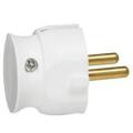  FICHE 2P 16A EXTRA PLAT BLANC 