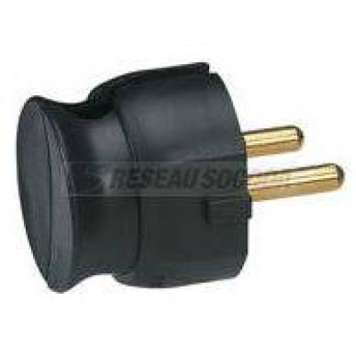  FICHE 2P 16A EXTRA PLAT NOIR 