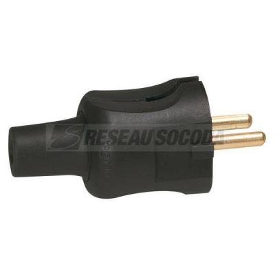  FICHE 2P 16A CAOUT. SD NOIR 