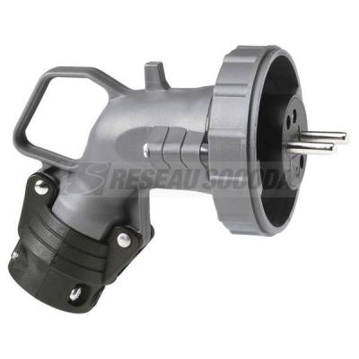  FICHE COUDEE 2P+T 16A 230V 
