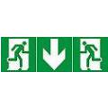  ETIQ EVAC UNIV FLECHE DROITE 
