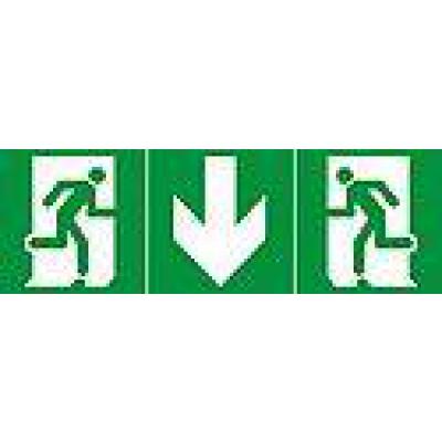 ETIQ EVAC UNIV FLECHE DROITE 