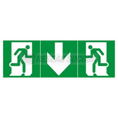  ETIQ EVAC UNIV FLECHE DROITE 