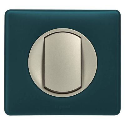  PLAQUE 1 POSTE BLEU-VERT     ! 