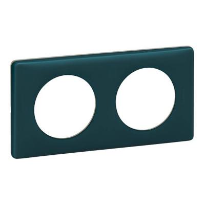  PLAQUE 2 POSTES BLEU-VERT    ! 