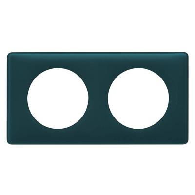  PLAQUE 2 POSTES BLEU-VERT    ! 