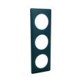  PLAQUE 3 POSTES BLEU-VERT    ! 